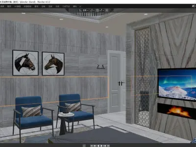 Living room 3D model