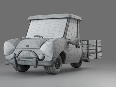 Stylized Car Low-poly 3D model