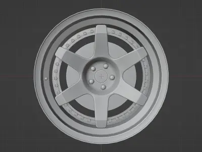 SIX - Wheels - Game Ready Low-poly 3D model