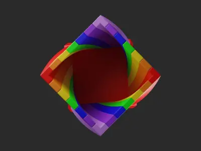 Rainbow Color Pencil Container 3D print model