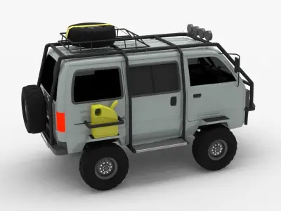 Suzuki Van Off-Road Low-poly 3D model
