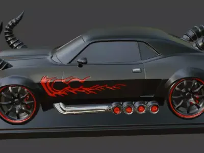 Halloween Demon Car 3D print model