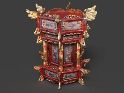 Chinese palace lantern   Low-poly 3D model purchase