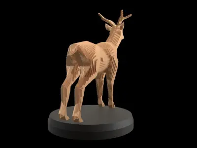 Parametric Deer Low-poly 3D model purchase