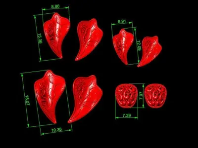 beautiful patterns for custom jewellery design 3D print model