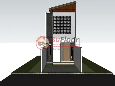 House 4x21m code 440- Sketchup 3D model 3D model 3D model
