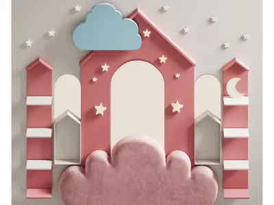 Kids wall panell 5 3D model