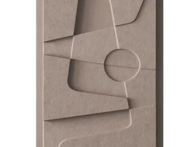 Abstract relief artwork 3D model