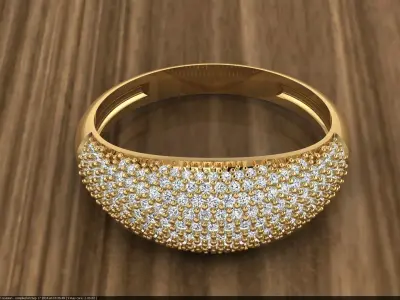 Diamond Jewelry Ring 3D print model 7