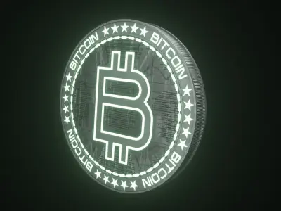 Bitcoin logo 3D model