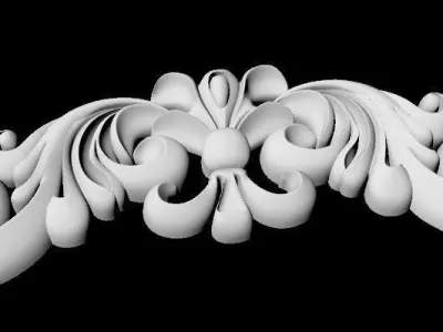 Central decor ornament for furniture 3D model 748