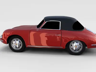 Porsche 356 Cabrio rev 3D model