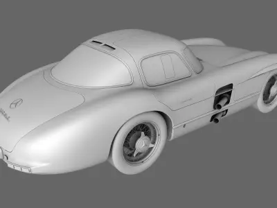 Mercedes Benz SLR 300 AMG Low-poly 3D model