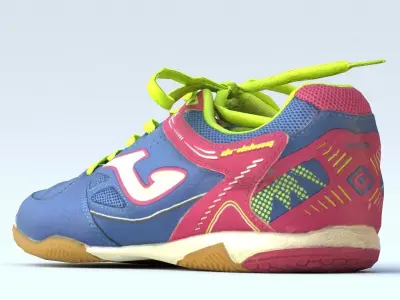 Sneaker Low Poly soccer shoe Low-poly 3D model