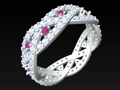 Diamond Ring - Womens Rings - N325350A 3D print model