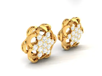 Women Earring 3dm stl fbx obj Render Details 3D print model