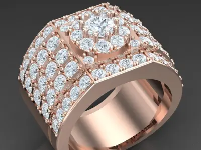 Luxury Men Rings Designs 4MR069 3D print model
