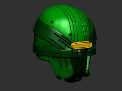 helmet high poly sculpt 3d printable 3D model get