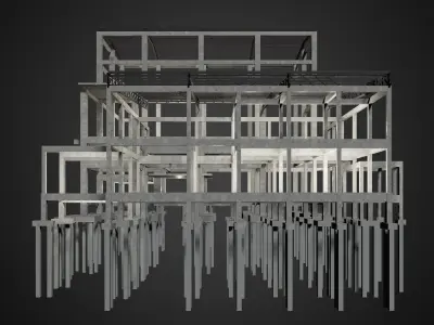 Industrial building 007 3D model