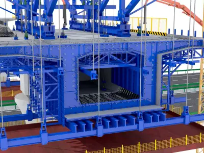 bridge construction 3D model