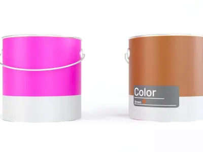 Paint Bucket Colors 3D model