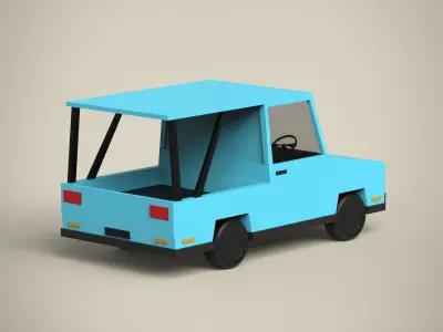 Cartoon car 3D model