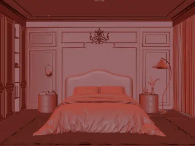  Bedroom interior 68 3D model