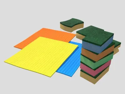 Sponge Pack Low-poly 3D model