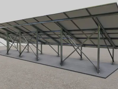 Solar Panel Steel Construction Type 7 3D model