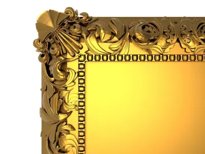 carved frame 3D model