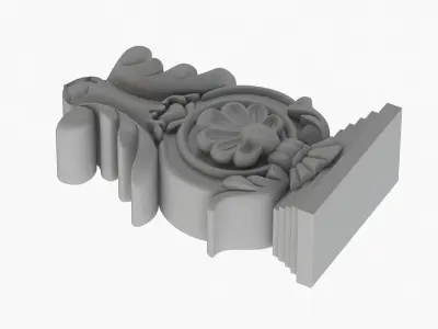 Scroll Corbel 15 3D model