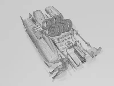 Indy Racer Midget Racer ready to print 3D print model