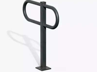 Bicycle Stand Type C Low-poly 3D model