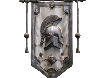 Spartan Honor Banner 3D model