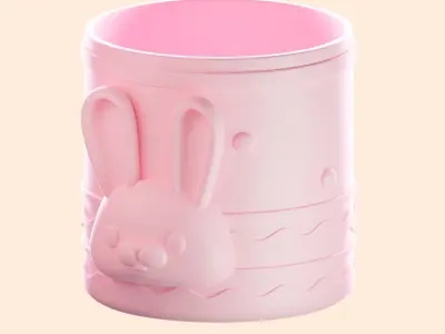 Rabbit Pencil Jar 3D print model