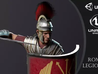 ROMAN Legioner Low-poly 3D model