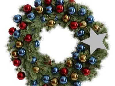 Christmas wreath 5 3D model