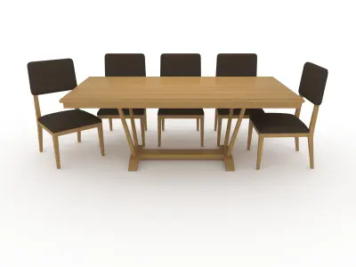 Dining Set 6 3D model