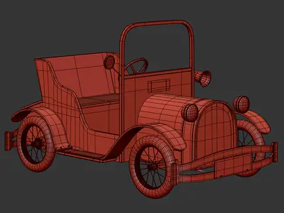 kit car  kids toy 3D model