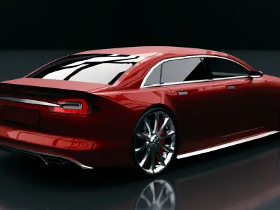 Generic Mid Size 4 Door Sedan Low-poly 3D model