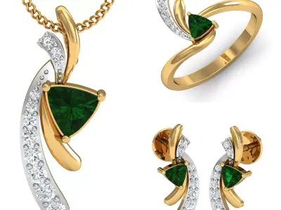 Diamond Locket Set 3D print model 23
