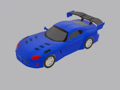 Mercedes Gt3 Low-poly 3D model