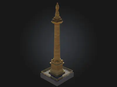 Column Replica Model  Pillar of Classical Architecture 3D model