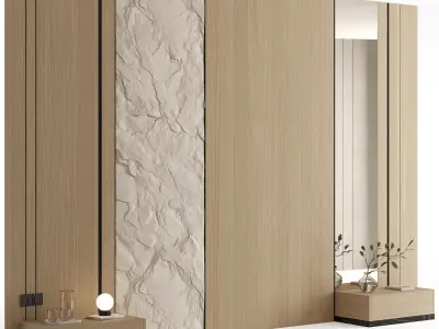 Headboard Wall Panel Composition 08 3D model