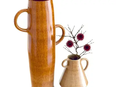 Crate and Barrel Leavitt and Leahigh vases 3D model