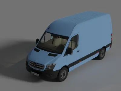 Mercedes - Benz Sprinter 2013 Panelvan 3d Model 3D model