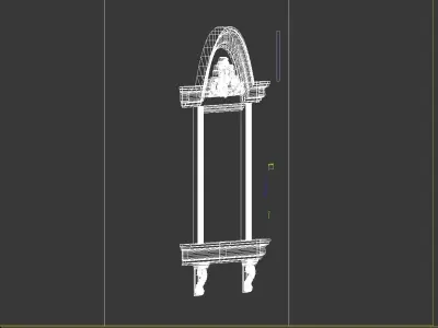 Villa exterior wall relief window frame Exterior Window 3D model 3D model