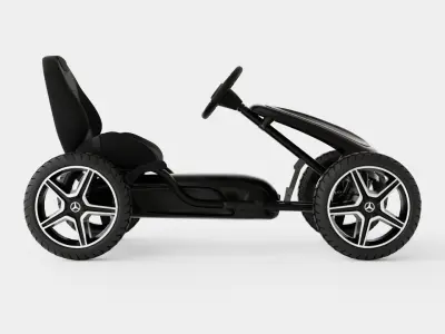 Mercedes Black Pedal Go Kart Low-poly 3D model