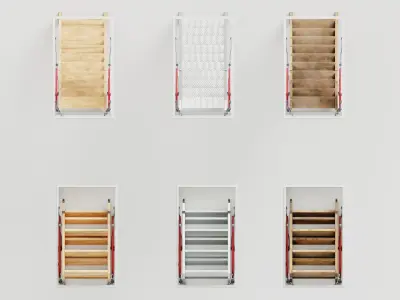 loft ladder 3D model