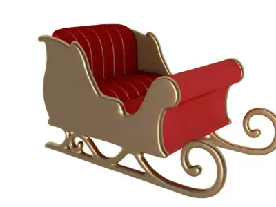 Christmas Santa sleigh collection 3D model